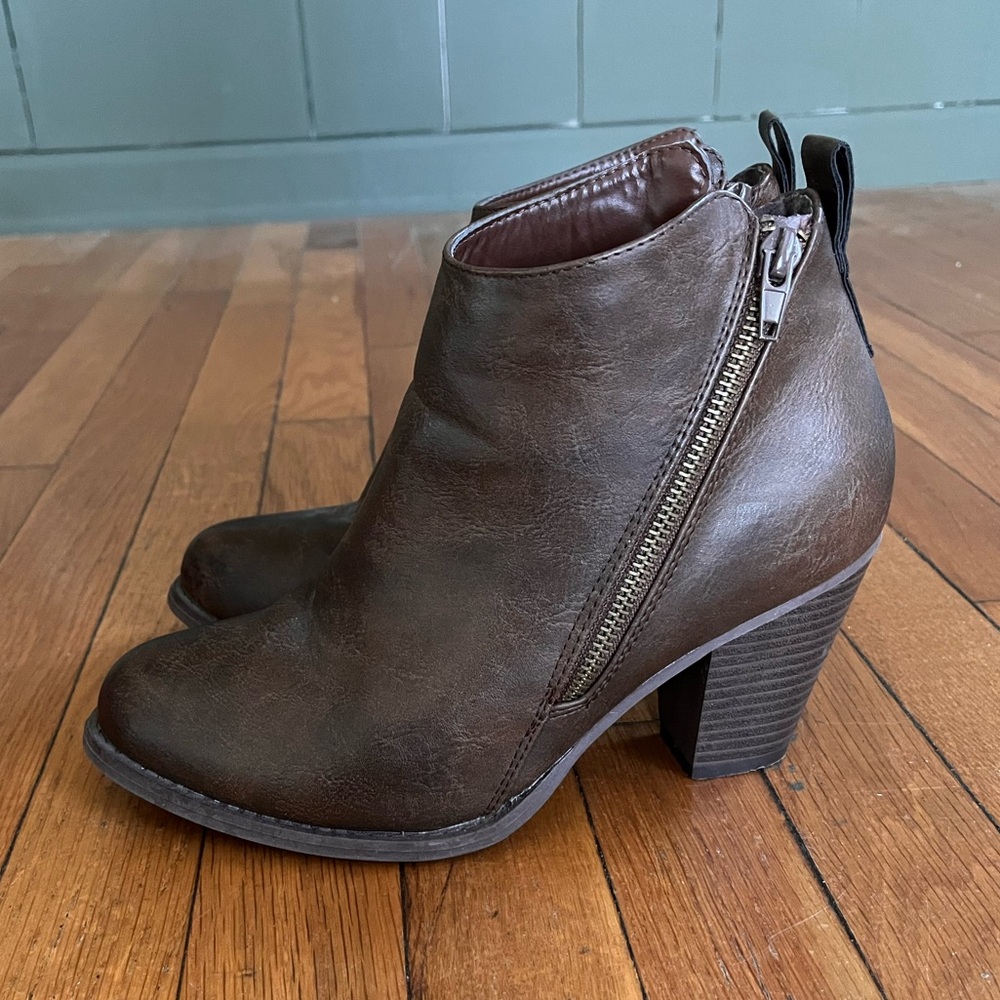 Dark Brown Booties